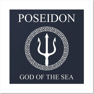 Poseidon Greek God of the Sea Trident Posters and Art